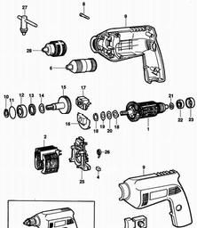 Black & Decker P1168 DRILL spare parts