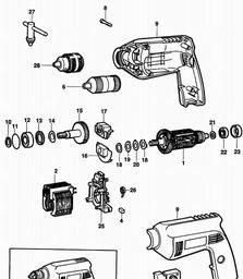 Black & Decker P1167A DRILL spare parts