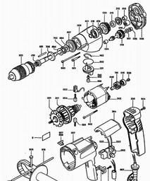 Black & Decker P1264 DRILL spare parts