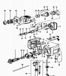 Black & Decker BD652 ROTARY HAMMER spare parts