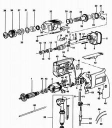 Black & Decker BD651 ROTARY HAMMER spare parts