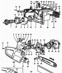 Black & Decker M2B CHAINSAW spare parts