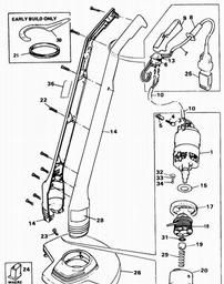 Black & Decker GL210 STRING TRIMMER spare parts