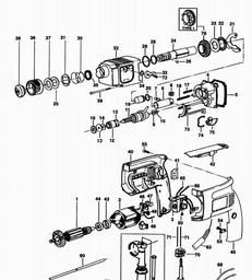 Black & Decker BD654 ROTARY HAMMER spare parts