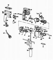 Black & Decker D230R HAMMER DRILL spare parts