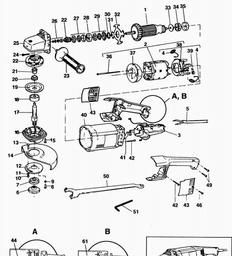 Black & Decker P5952 ANGLE GRINDER spare parts