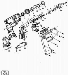 Black & Decker 1924 DRILL/SCREWDRIVER spare parts