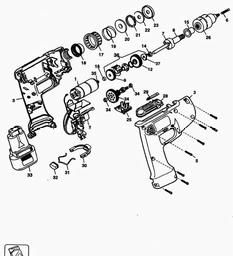 Black & Decker 1964 C'LESS DRILL/DRIVER spare parts