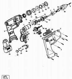 Black & Decker 1965 SCRU-DRILL spare parts