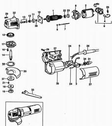 Black & Decker P5404 ANGLE GRINDER spare parts