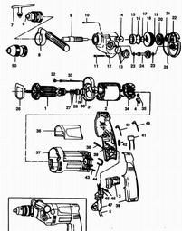 Black & Decker P1211 DRILL spare parts