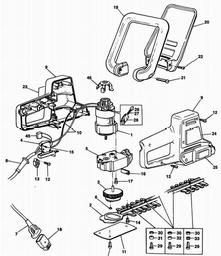 Black & Decker GT200 HEDGECLIPPER spare parts