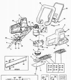 Black & Decker GT221S HEDGETRIMMER spare parts