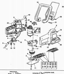 Black & Decker GT222 HEDGECLIPPER spare parts