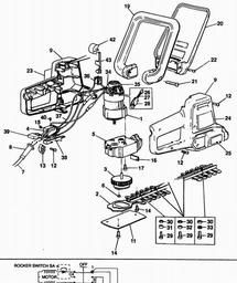 Black & Decker GT223 HEDGECLIPPER spare parts