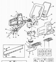 Black & Decker GT231 HEDGECLIPPER spare parts