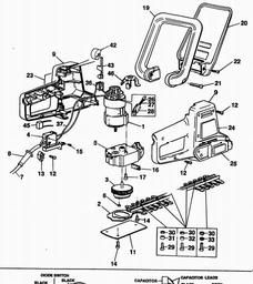 Black & Decker GT232 HEDGECLIPPER spare parts