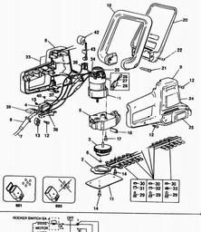 Black & Decker GT233 HEDGECLIPPER spare parts