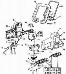 Black & Decker GT240 HEDGETRIMMER spare parts