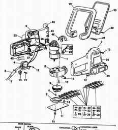 Black & Decker GT242 HEDGECLIPPER spare parts