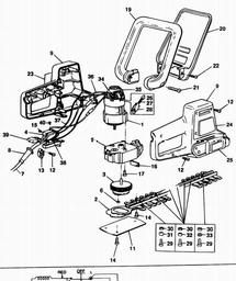 Black & Decker GT241 HEDGECLIPPER spare parts