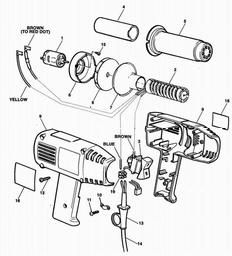 Black & Decker BD1602 HEATGUN spare parts