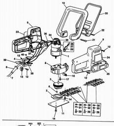 Black & Decker GT40B HEDGECLIPPER spare parts