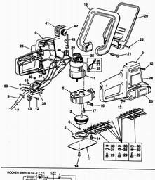 Black & Decker GTE60B HEDGECLIPPER spare parts