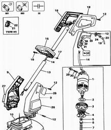 Black & Decker GL420 STRING TRIMMER spare parts