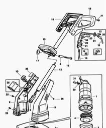 Black & Decker GL595 STRING TRIMMER spare parts