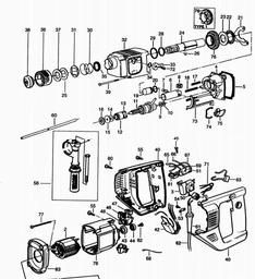 Black & Decker P8027 ROTARY HAMMER spare parts