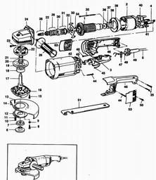 Black & Decker P5721 ANGLE GRINDER spare parts
