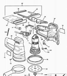 Black & Decker BD190E RANDOM ORBIT SANDER spare parts