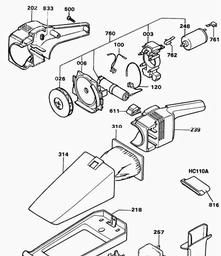 Black & Decker HC110 DUSTBUSTER spare parts