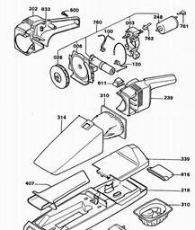 Black & Decker HC115 DUSTBUSTER spare parts