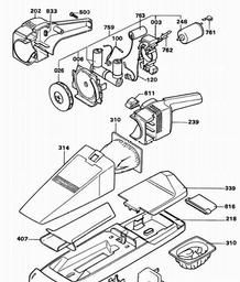 Black & Decker H160 DUSTBUSTER spare parts