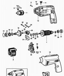 Black & Decker PL10 HAMMER DRILL spare parts