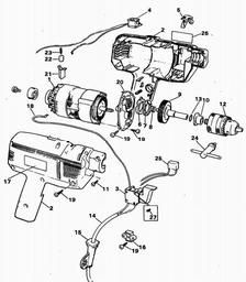 Black & Decker D142 HAMMER DRILL spare parts