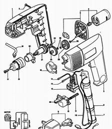 Black & Decker BD405R CORDLESS DRILL spare parts