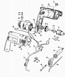 Black & Decker D163V DRILL spare parts