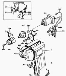 Black & Decker P8510 DRILL spare parts