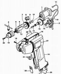 Black & Decker BD620R CORDLESS DRILL spare parts