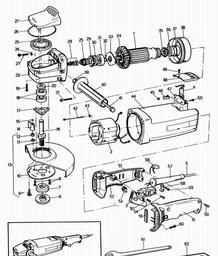 Black & Decker HD4230 ANGLE GRINDER spare parts