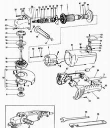 Black & Decker P5702 ANGLE GRINDER spare parts