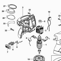 Black & Decker KA198 RANDOM ORBITAL SANDER spare parts