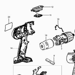 Black & Decker HP148F2 CORDLESS DRILL spare parts
