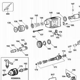 Black & Decker KD980K DRILL spare parts
