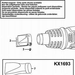 Black & Decker KX1692 HEATGUN spare parts