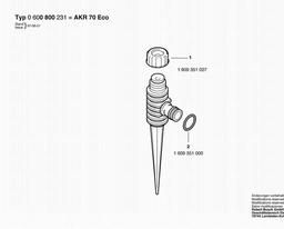 Bosch Spray Sprinkler AKR 70 ECO spare parts