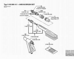 Bosch Car-wash Set AHB 90 BRUSH-SET spare parts